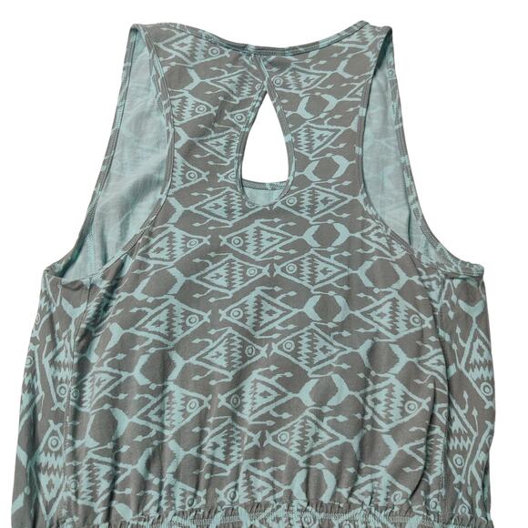 Patagonia West Ashley Sleeveless Organic Cotton Dress Blue Tribal Print M - Picture 4 of 9